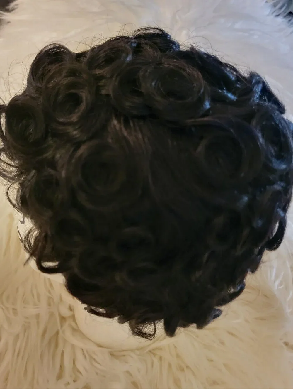 🆕️➿️Curly Pixie Wig, Black, 4